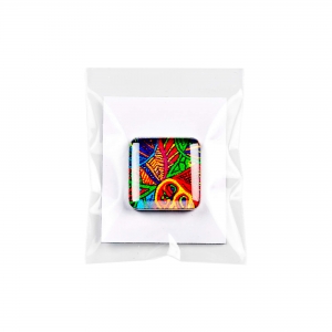 PIN EPOXY 2X2CMS ALFINETE COM EMBALAGEM PERSONALIZ�VEL