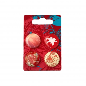 CARTELA C/4 PINS EPOXY 2X2CM PERSONALIZ�VEL