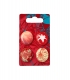 CARTELA C/4 PINS EPOXY 2X2CM PERSONALIZ�VEL