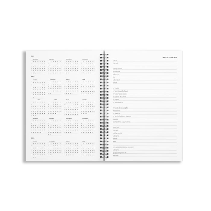 CUSTOMIZABLE ECO SPIRAL A5 WEEKLY AGENDA