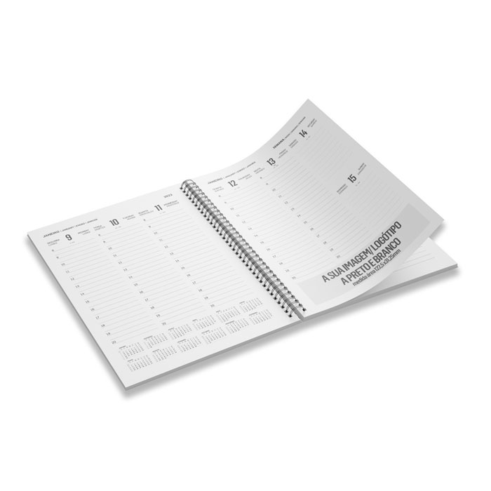 CUSTOMIZABLE ECO SPIRAL A5 WEEKLY AGENDA