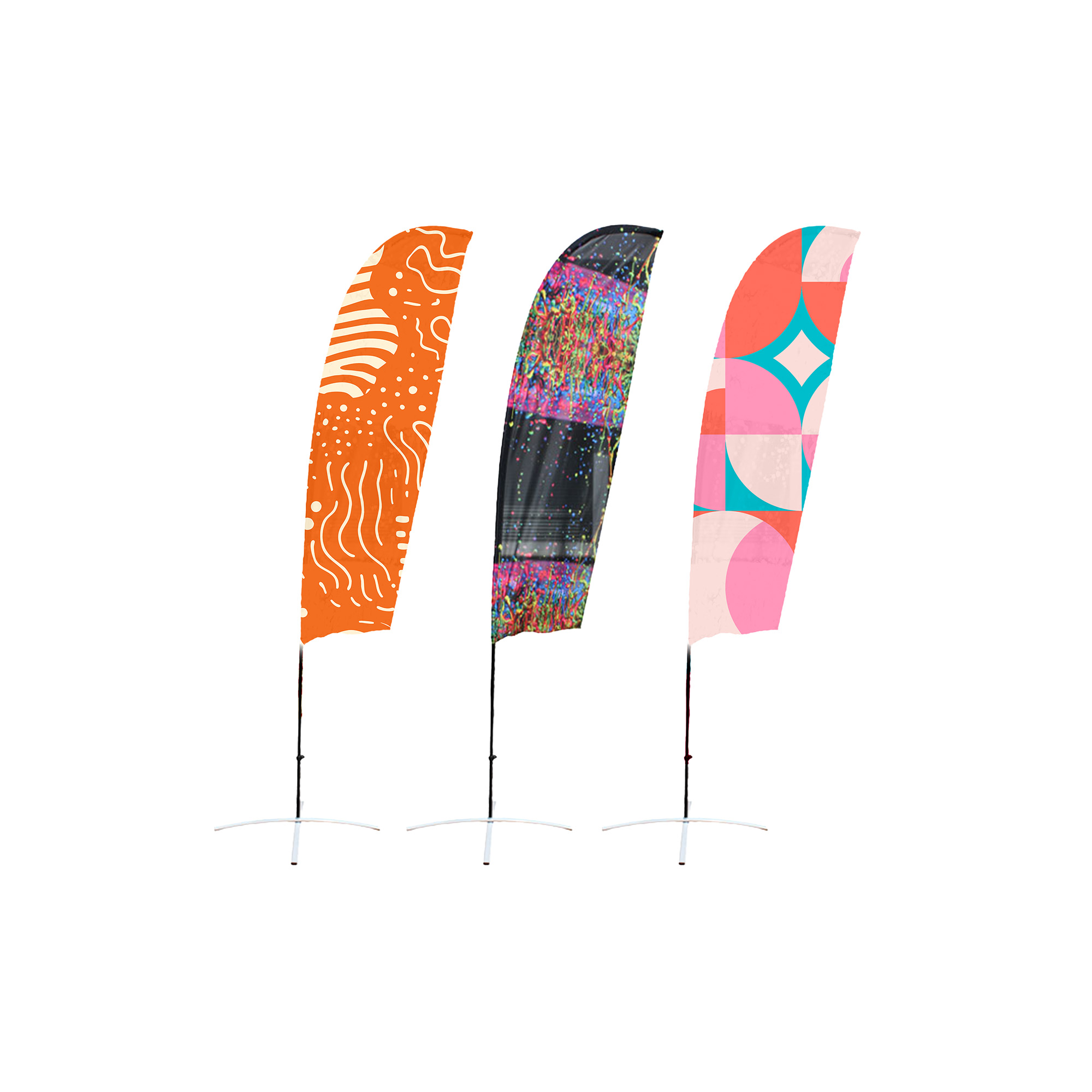 DRAPEAU ROLDUS FORME DROITE SANS STRUCTURE PERSONNALISABLE