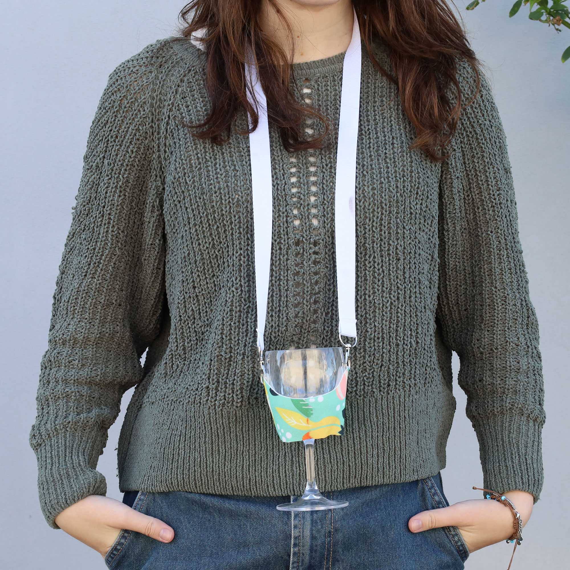 PORTA-COPOS PEQUENO COM LANYARD PERSONALIZ�VEL