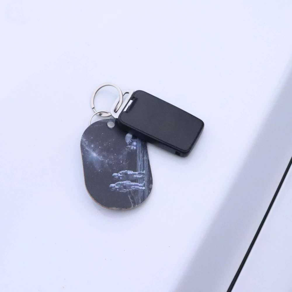 LARGE CORK KEYCHAIN ??2 SIDES CUSTOMIZABLE