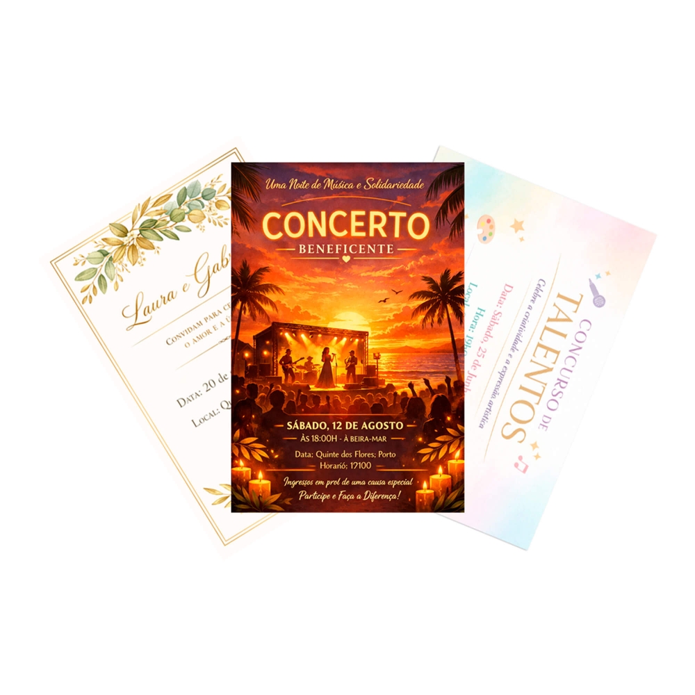 INVITATIONS 9X13CM 250GR 1 SIDE CUSTOMIZABLE