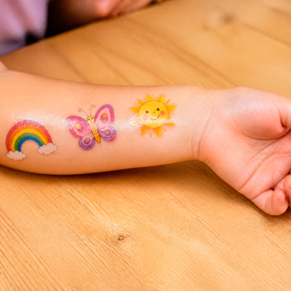 CARTELA 3 TATTOOS 4X4CM C/ EMBALAGEM PERSONALIZ�VEL