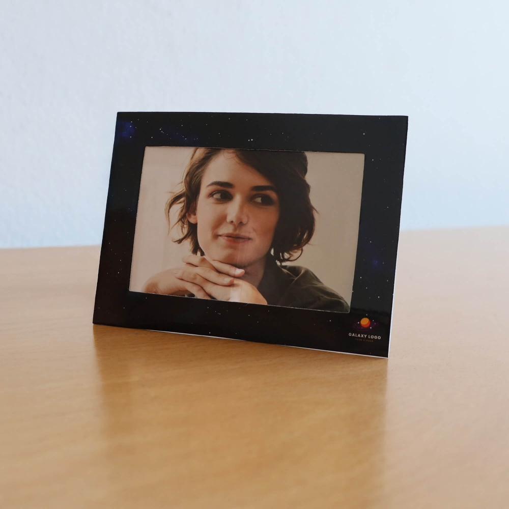 PORTA-RETRATO EM CART�O 12X9CM PERSONALIZ�VEL