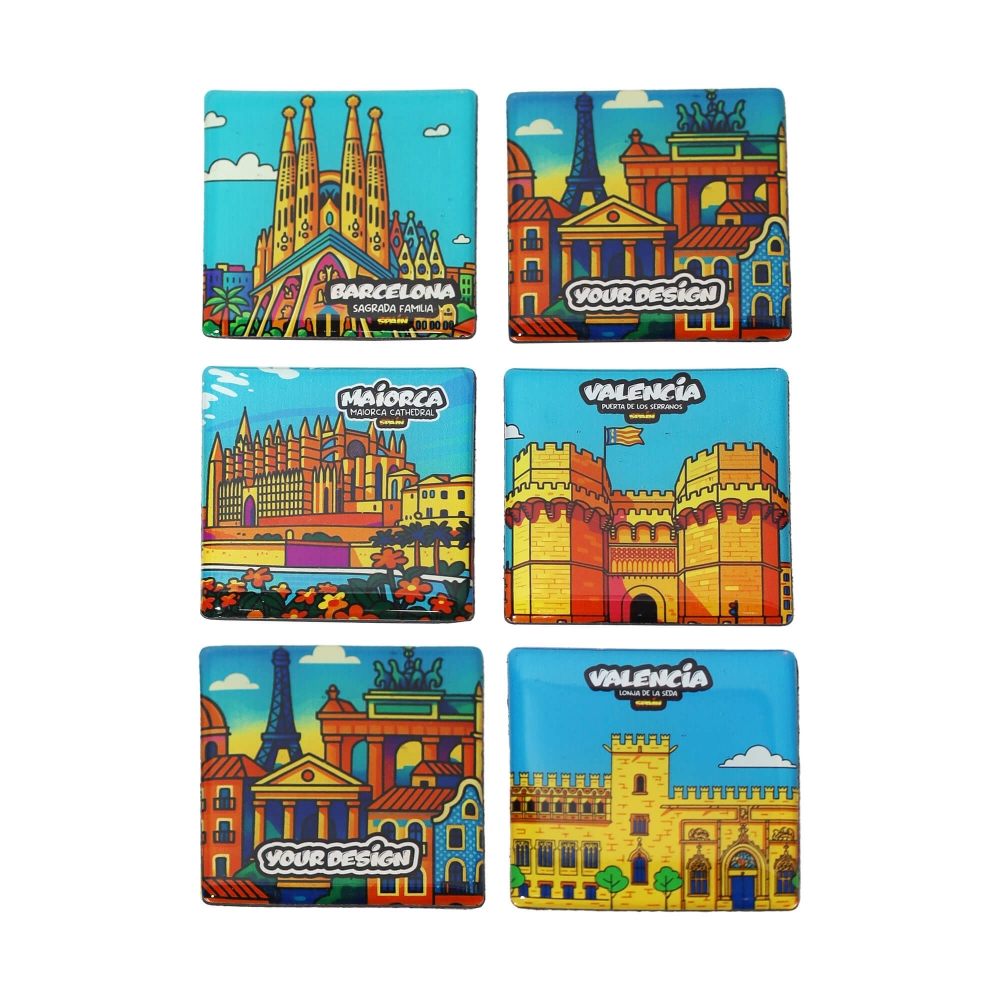 PACK 6 IMANES EPOXY 5X5CM PERSONALIZ�VEL