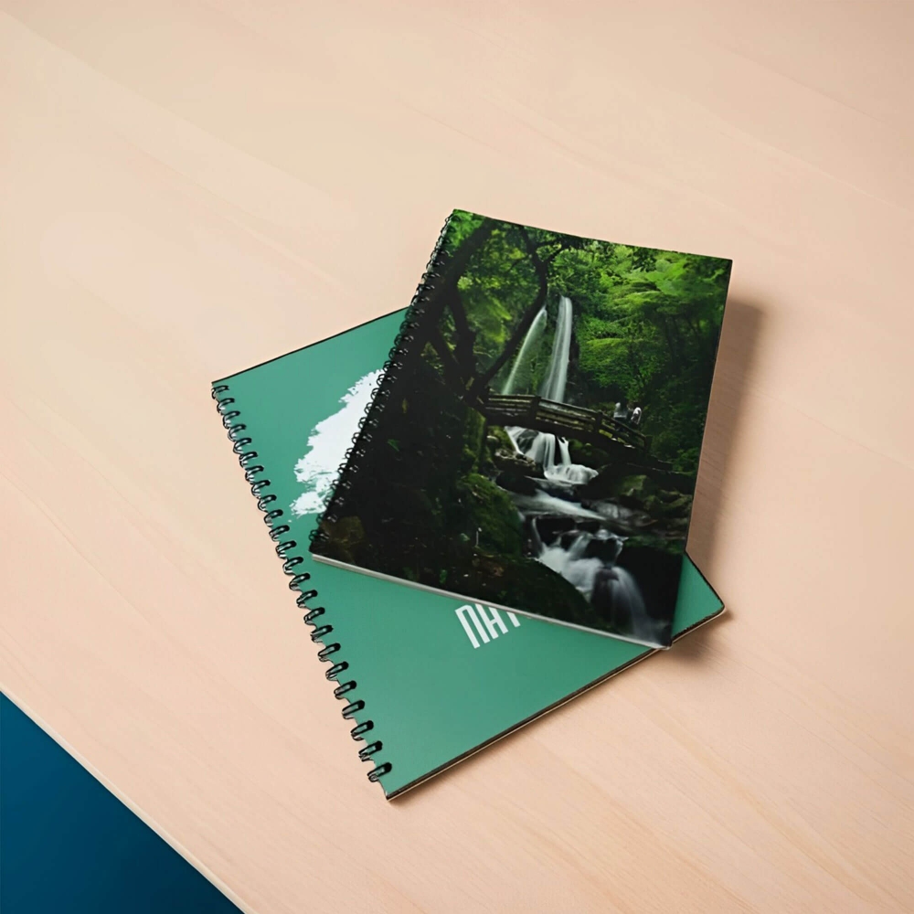 BLOCO A5 ESPIRAL EM PAPEL RECICLADO PERSONALIZ�VEL