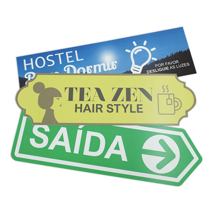 SINAL�TICA 50X15CM EM PVC 3MM PERSONALIZ�VEL