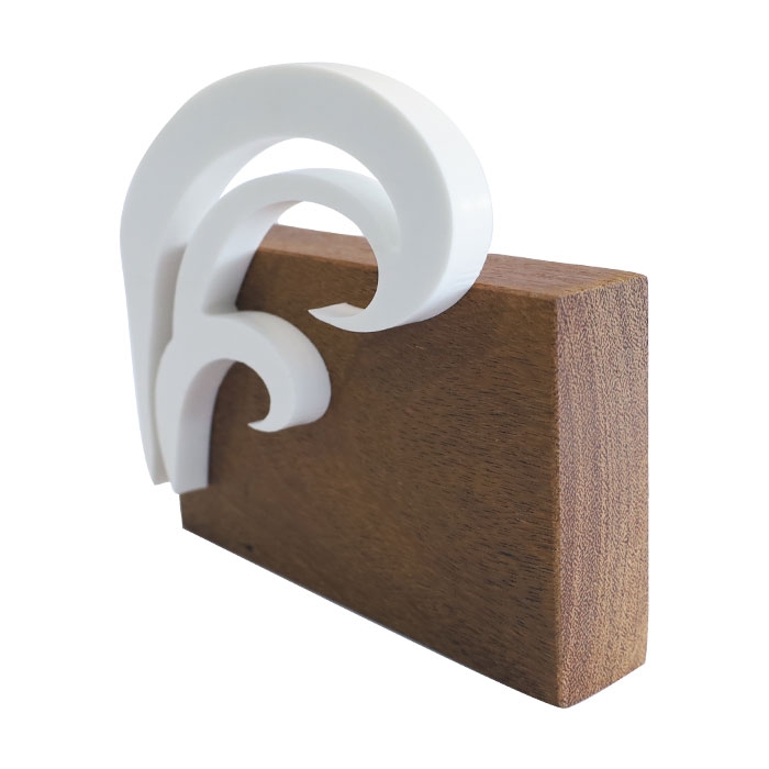 TROF�U MADEIRA E ACR�LICO 20X10CM GRAVA��O LASER PERSONALIZ�