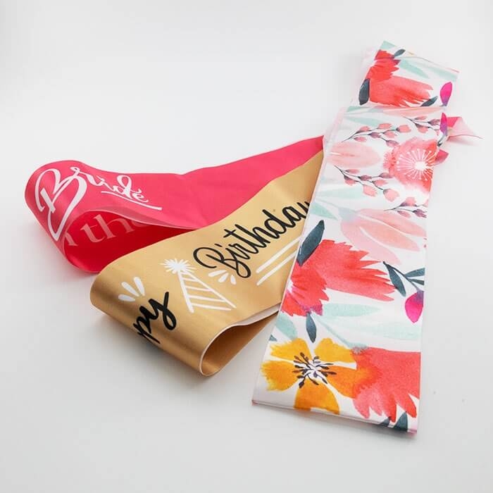 CUSTOMIZABLE SATIN Sash