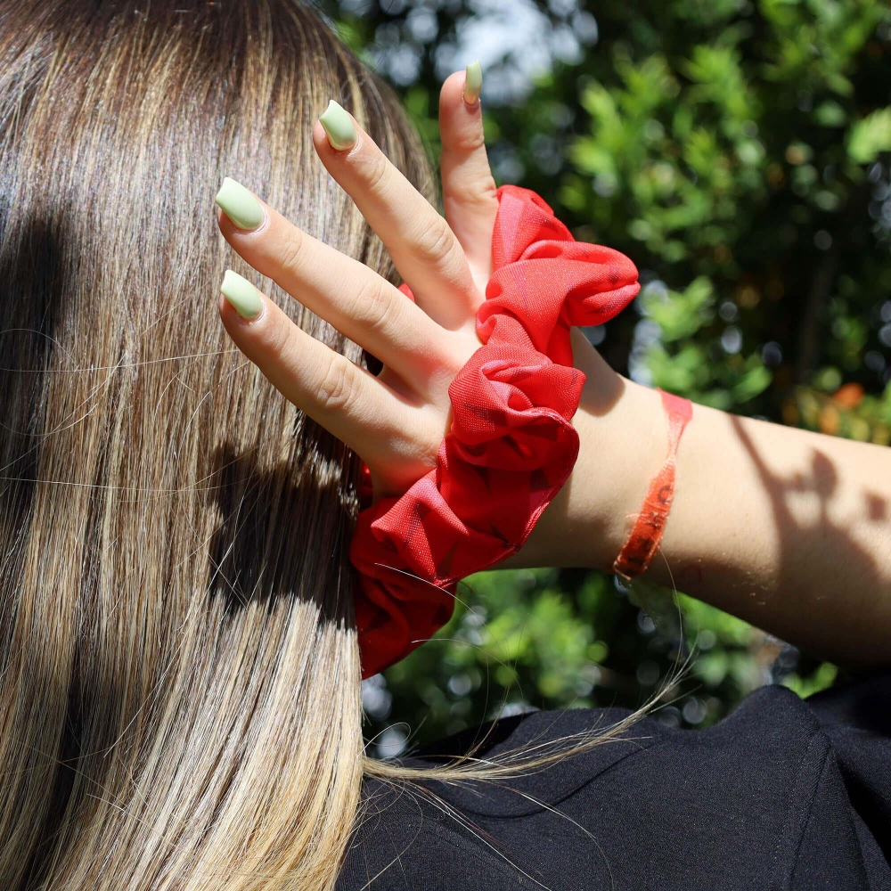EL�STICO PARA CABELO EM RPET PERSONALIZ�VEL