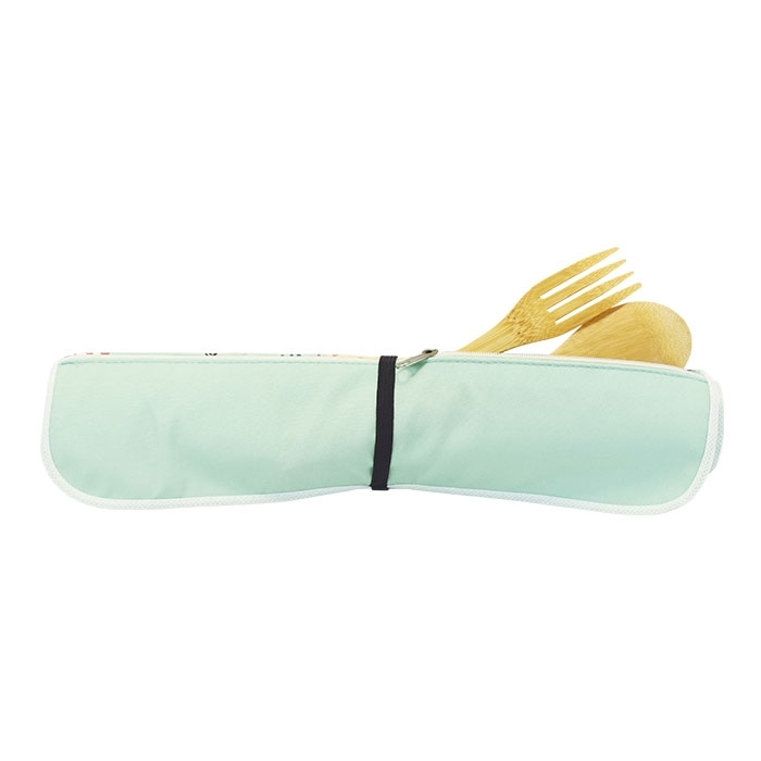 TABLE BASE WITH CUSTOMIZABLE RPET CUTLERY BAG