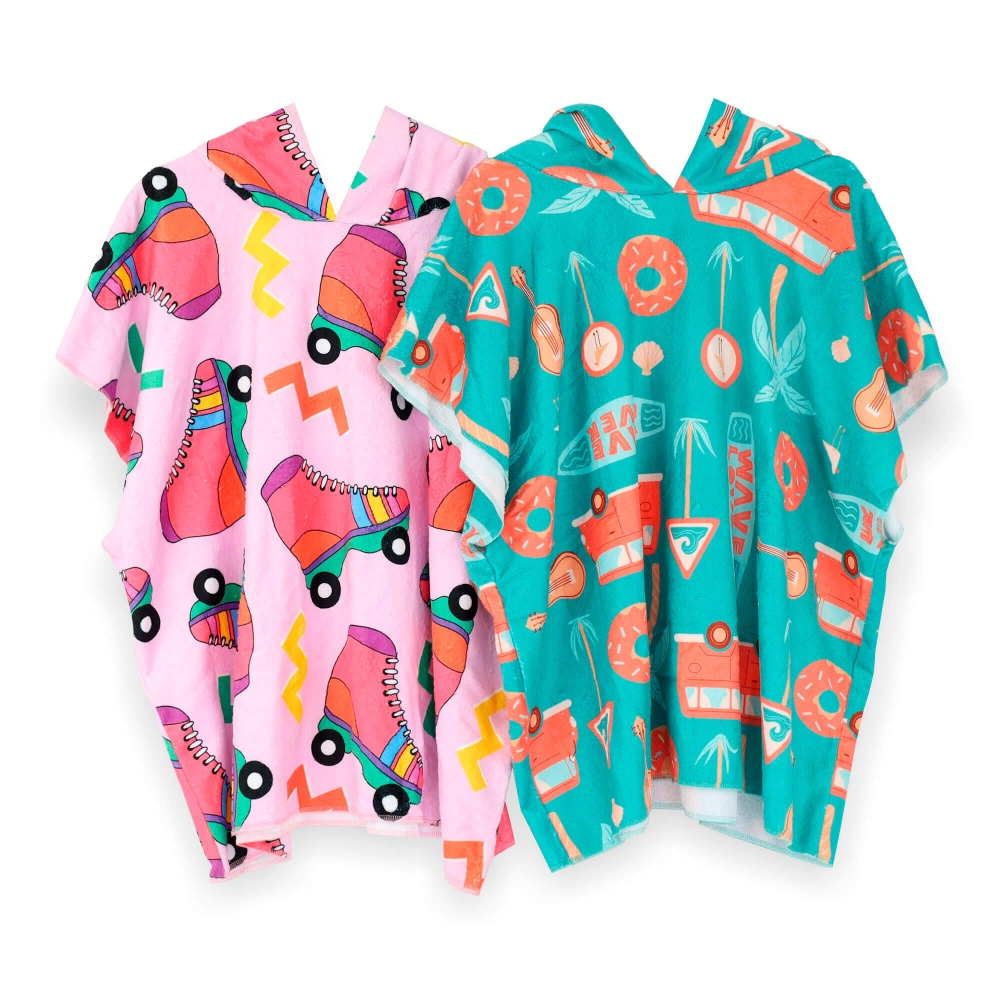 CUSTOMIZABLE ADULT TOWEL FABRIC PONCHO