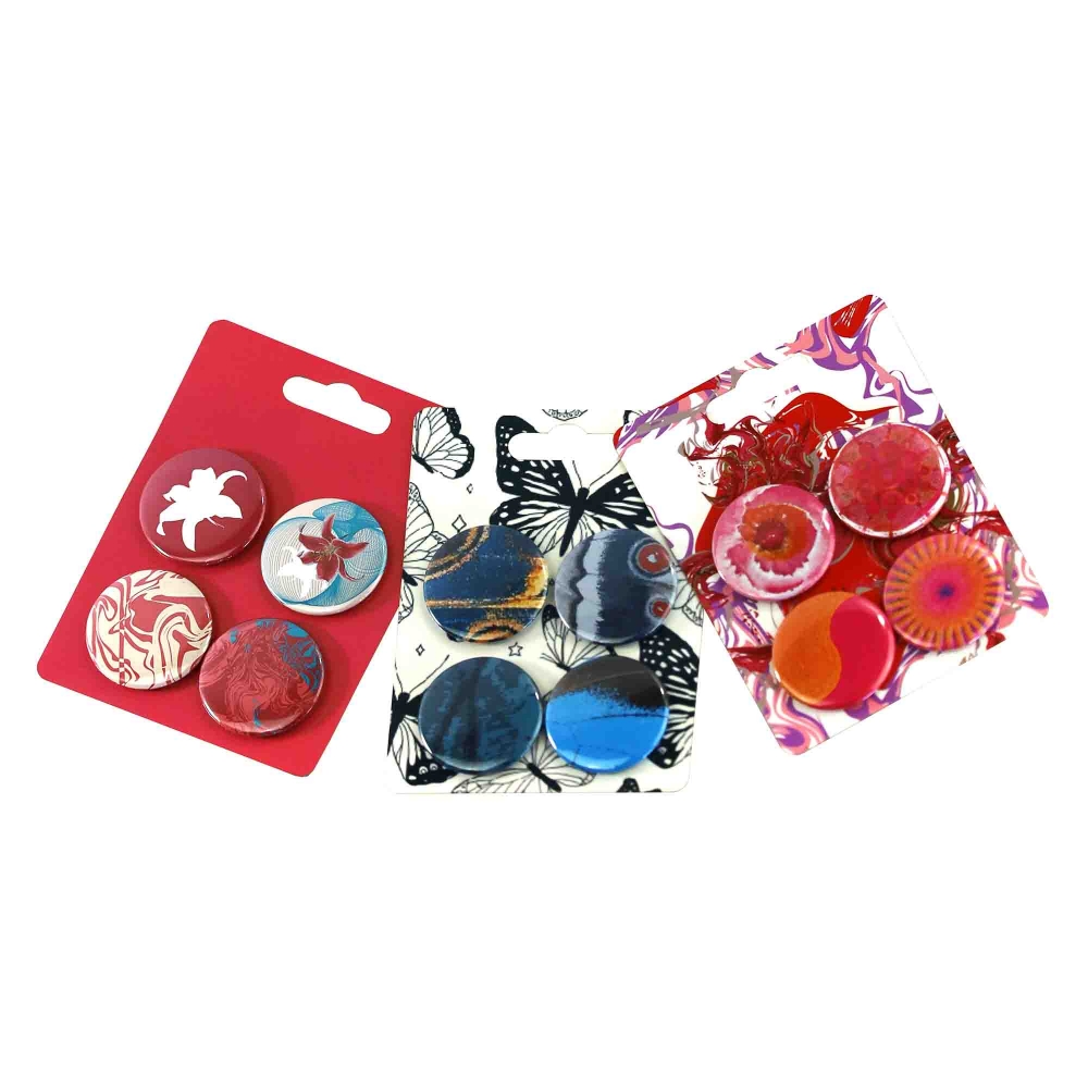 CARTELA C/ 4 BADGES 38MM PERSONALIZ�VEL