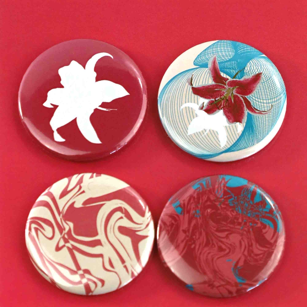 CARTELA C/ 4 BADGES 38MM PERSONALIZ�VEL