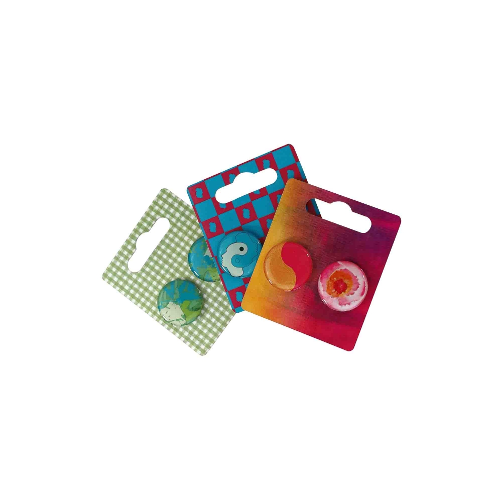 CARTELA C/2 PINS EPOXY 2X2CM PERSONALIZ�VEL